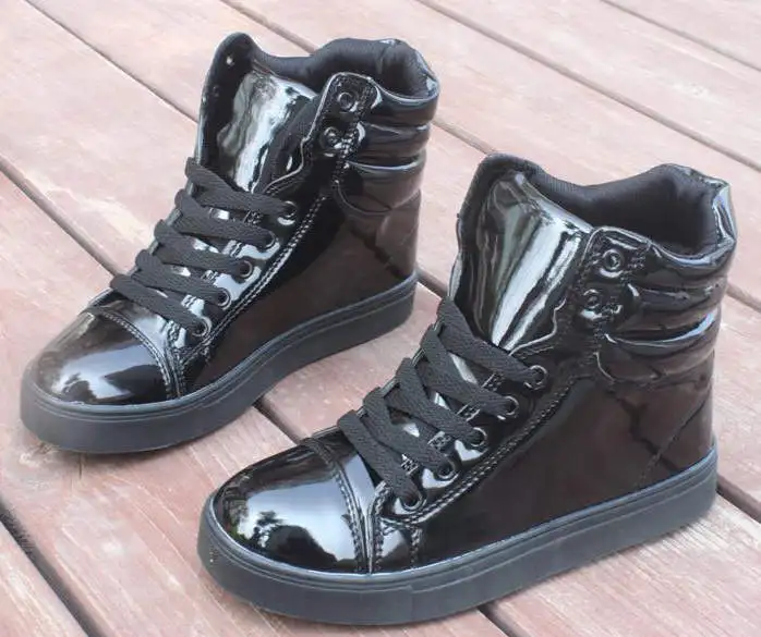 Женские высокие кроссовки повседневная обувь на платформе со шнуровкой