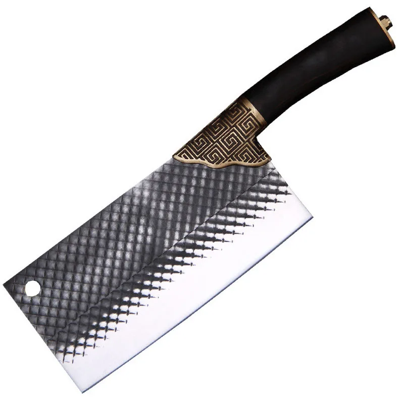 

7,7 дюймовый китайский шеф-нож для нарезки мясника ручной работы профессиональные кованые стальные кухонные ножи Longquan медный Декор Ручка из ...