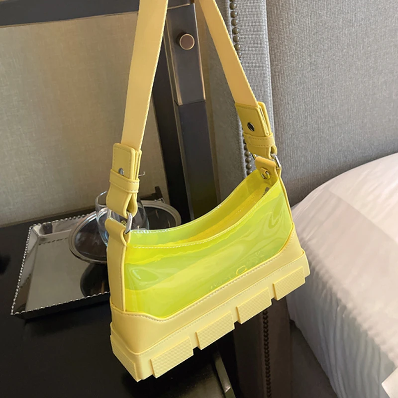 

Лето 2021, неоновая сумка Xianjian, сумочка в форме обуви, сумки на плечо, прозрачные передние сумки из ПВХ, оптовая продажа сумок