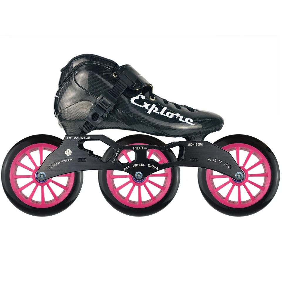 ISPORTS скоростные роликовые коньки из углеродного волокна для соревнований 3*125 мм или 4*100/110 мм уличные гоночные коньки Patines роликовые коньки SH56