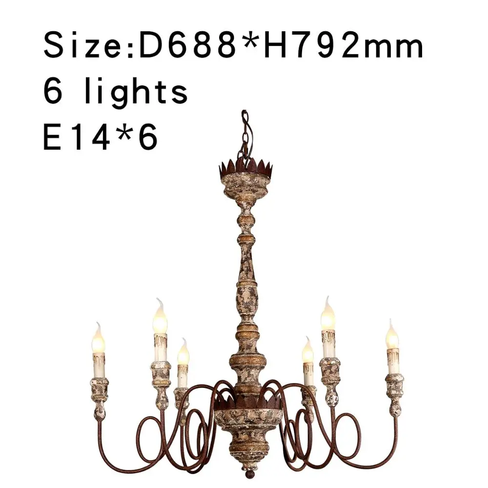 

Antique wood retro chandelier bedroom lighting for living room hanging light foyer suspension vintage lighting mid century decor