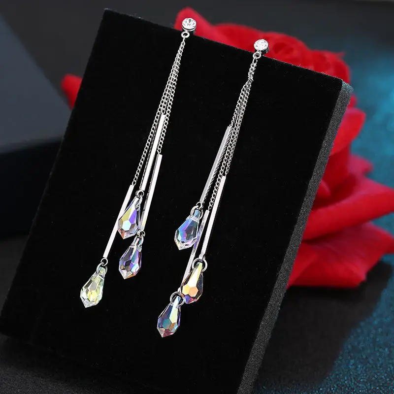 

Женские серьги-подвески с кристаллами, в стиле «Джокер»