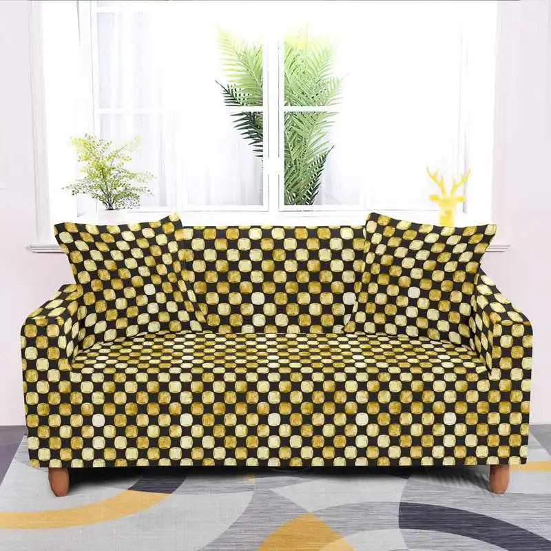 

Sofa Cover Elastic Armchair Home Living Slipcovers for 1/2/3/4 Seaters Couch