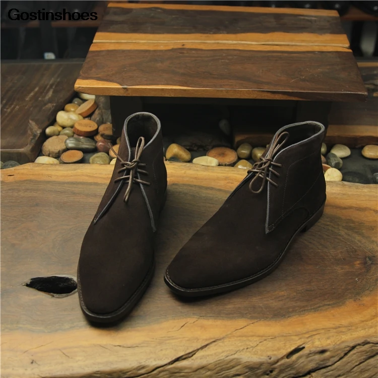 Ботинки Martin Мужские полусапожки из натуральной кожи средней высоты в стиле ретро