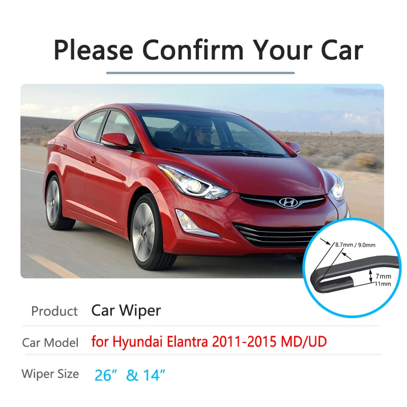 Автомобильная щетка стеклоочистителя для Hyundai Elantra 2011 ~ 2015 MD UD Avante