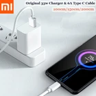 Оригинальное быстрое зарядное устройство Xiaomi 33 Вт, турбо, 6A, кабель Type-C для Redmi K30, K20, 10X, Note 9, Note 10 Pro, Mi 10, 10s, 9, 8, 8SE