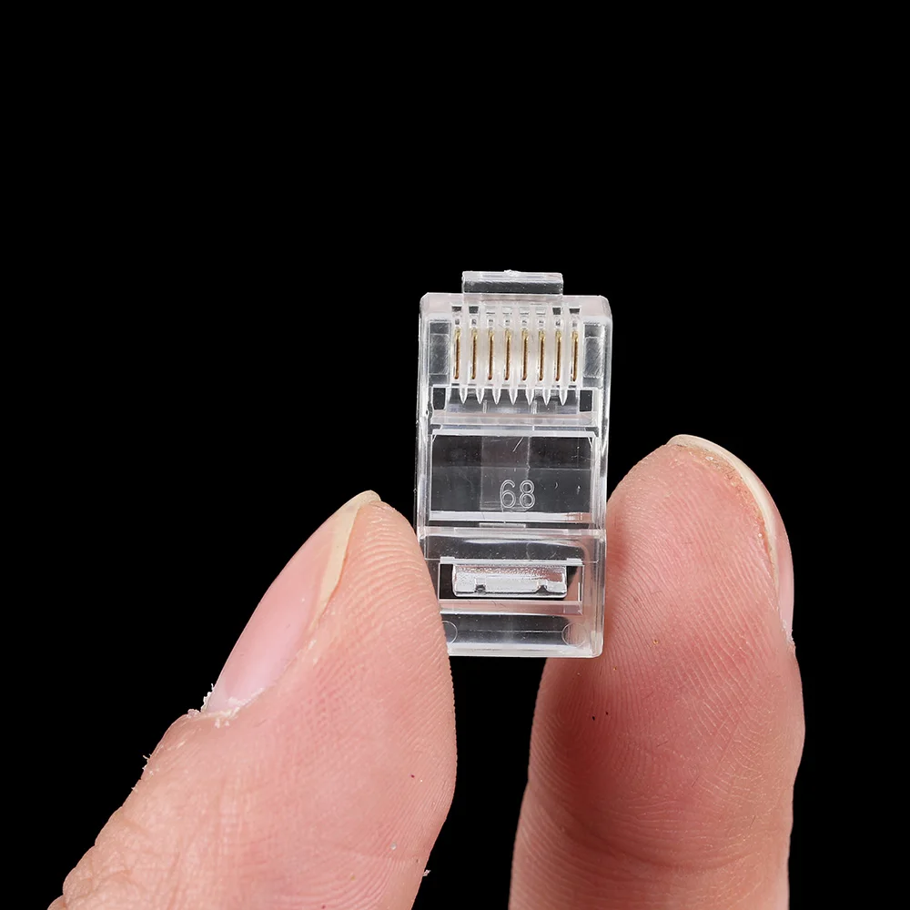 20PC Cat5 RJ45 8P8C Universal Network Cable Connector End Modular Gold-plated Ethernet Crystal Head Plug Computer Parts | Компьютеры и
