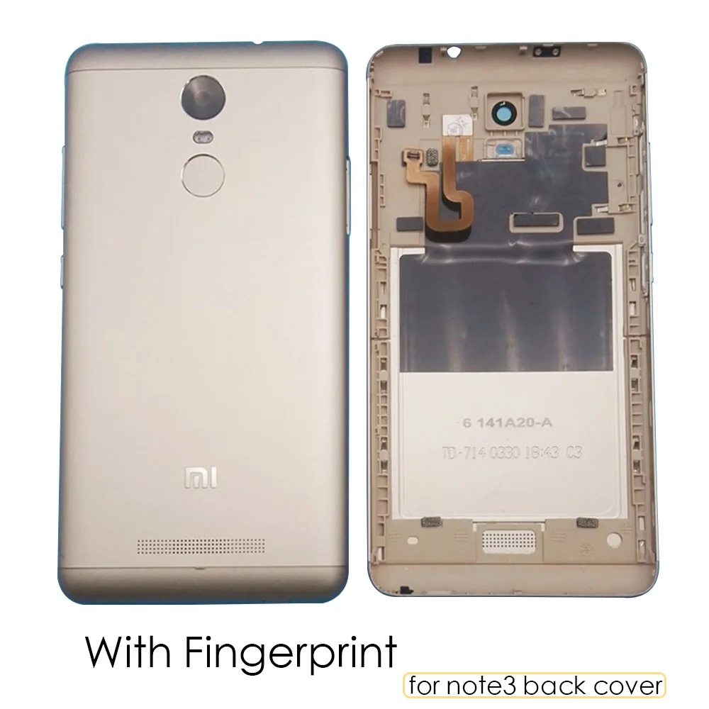 Чехол для Xiaomi Redmi Note 3 Pro Note 3, задняя крышка для батареи, Корпус задней двери с кнопками громкости питания, замена