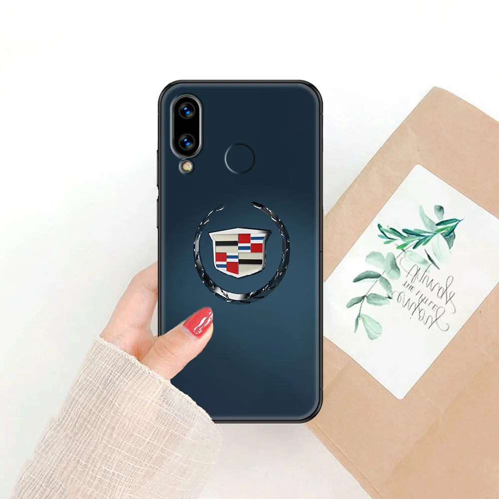 

Sports Car Cadillacs Phone case For Huawei Honor 6 7 8 9 10 10i 20 A C X Lite Pro Play black 3D cell cover soft shell silicone