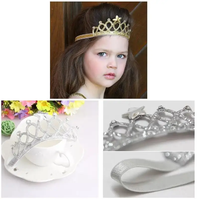 Повязка на голову с короной и кристаллами для девочек | Аксессуары одежды
