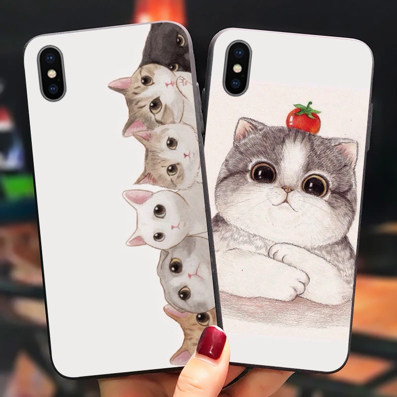 С мультяшными котами чехол для телефона oppo A3s A5 A37 Neo9 A39 A57 A5s A7 AX5s AX7 A59 F1s A77 F3 A83 A1 F5 A73