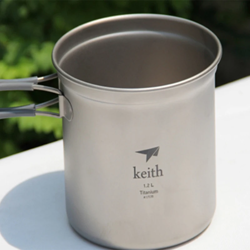 Набор кастрюль из титана Keith посуда для кемпинга сковорода и охоты путешествий