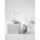 Пластиковый косметический контейнер прозрачный Алюминий пустой Макияж Jar горшок многоразового образец бутылки 50g100g150g200g250g