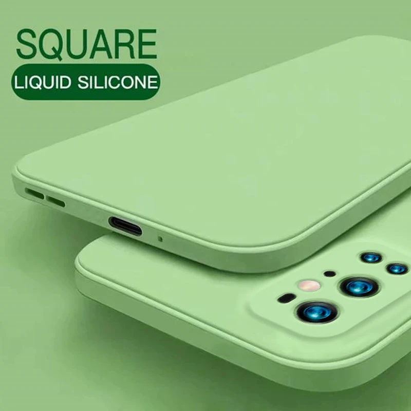 

square liquid silicone case for oneplus 10 pro 9 8t 9rt 5g 7t cover shell accessories soft luxury protector protective caps