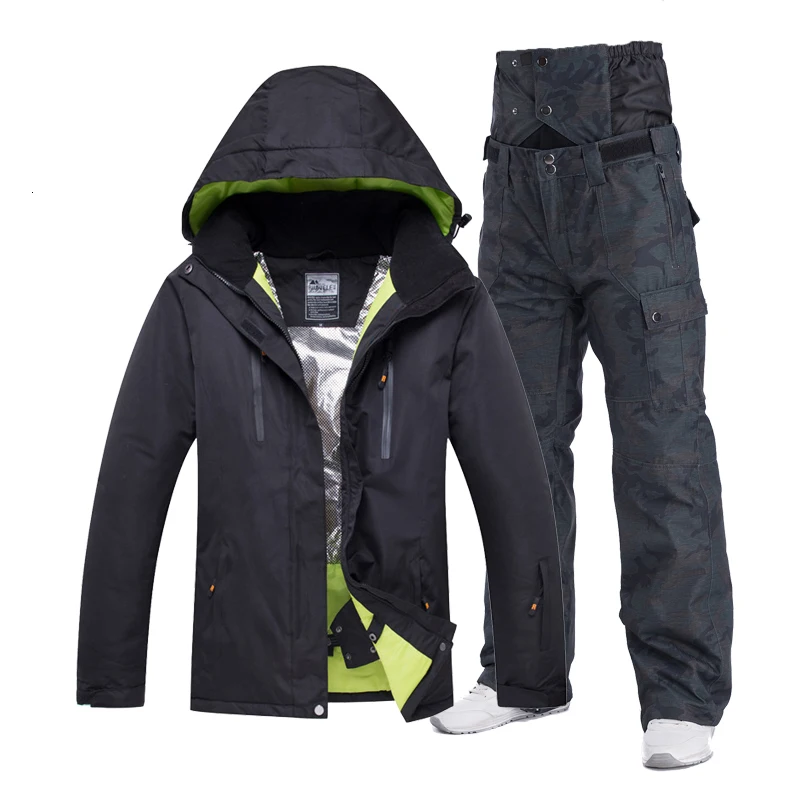 Лыжные костюмы для мужчин и женщин ветрозащитная водонепроницаемая теплая