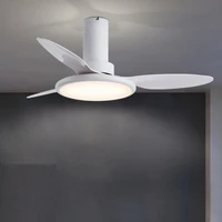 modern ceiling fan with led light remote control for home dining living room bedroom bladeless dc frequence conversion fashion