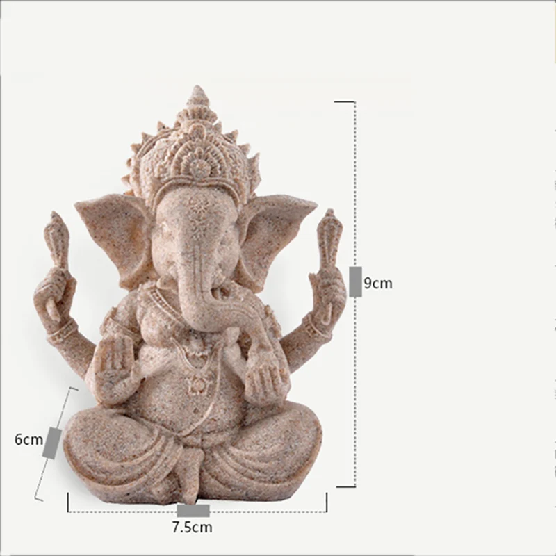 

2021 креативные ремесла из песчаника и смолы, индийский слон, Бог, аксессуары для украшения дома, Подарочные фрески, декор ручной работы