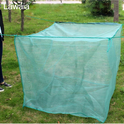 Клетка для рыболовных сеток Lawaia, 10 сетчатых колышек, маленькая сетка для аквариума, квадратная ловушка для аквариума