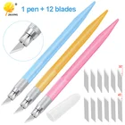 Металлический нож для резьбы, нескользящий резак для бумаги, ручка, Канцтовары для школы и искусства, режущие инструменты