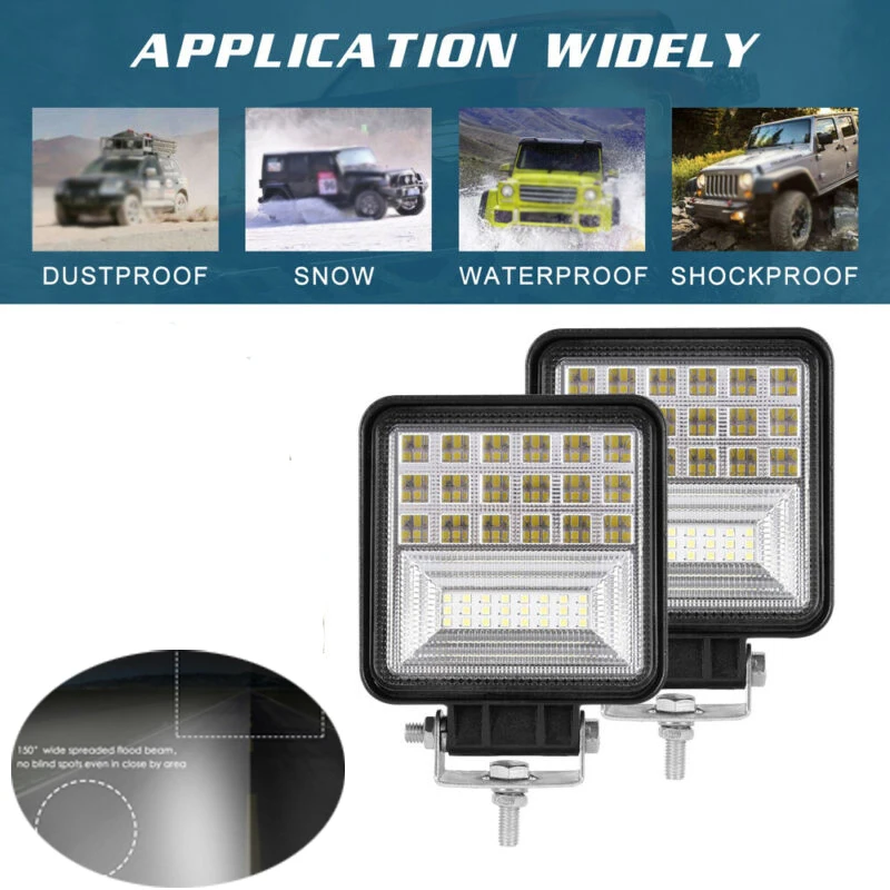 

Off-road Car Lights DC 9-30V 2Pcs Lamp Motorcycles Car Truck Spotlight