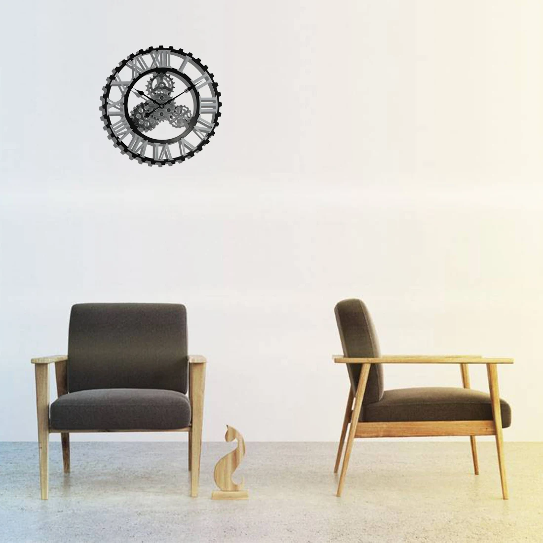 Хит 24 см 58 Ретро стиль римские пустотелые часы бесшумные настенные для дома