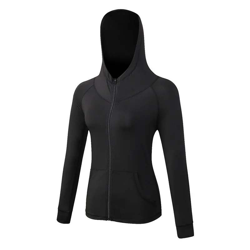 Женская спортивная куртка с длинным рукавом и капюшоном Спортивная кофта для
