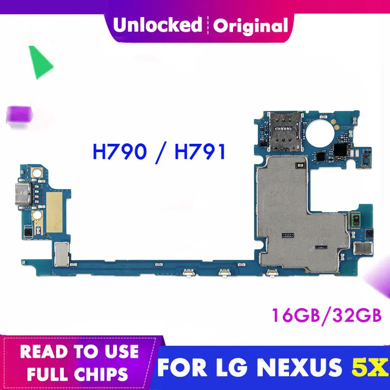 Оригинальная материнская плата для LG Nexus 5X H790 H791 16G 32G ОС Android с полным чипом
