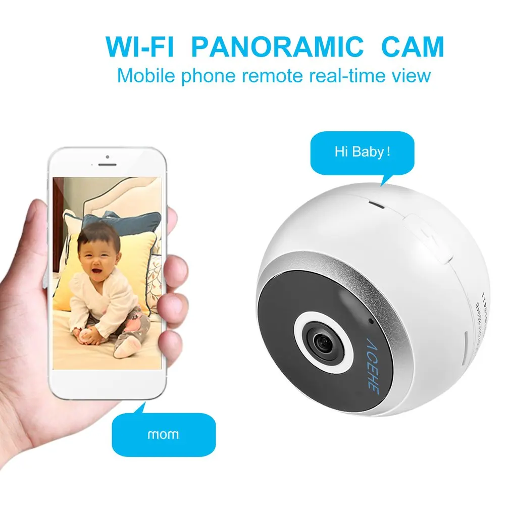 

Беспроводная панорамная камера видеонаблюдения Acehe, 960P, Wi-Fi