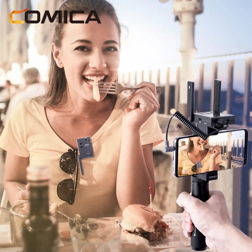 

COMICA BoomX D D2 Wireless Mobile Microphone Condenser Recording Mic for Interview/YouTube /Live Stream/Conference/Podcast