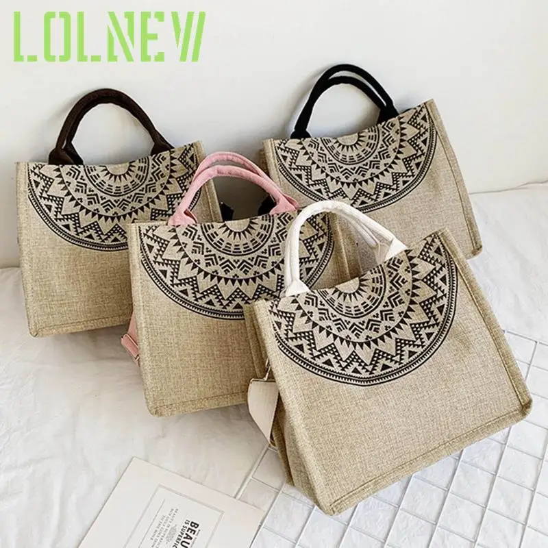 

Летняя Дорожная сумка на одно плечо, простая пляжная сумка из хлопка в этническом стиле, 2021