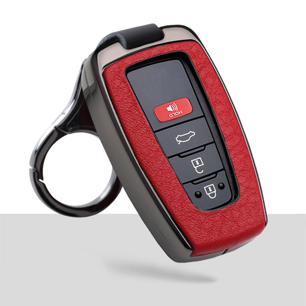 

Galvanized Alloy Car Remote Key Cover Case Holder For Toyota CHR C-HR Prado 2017 2018 Prius Camry Corolla RAV4 2018 Accessories