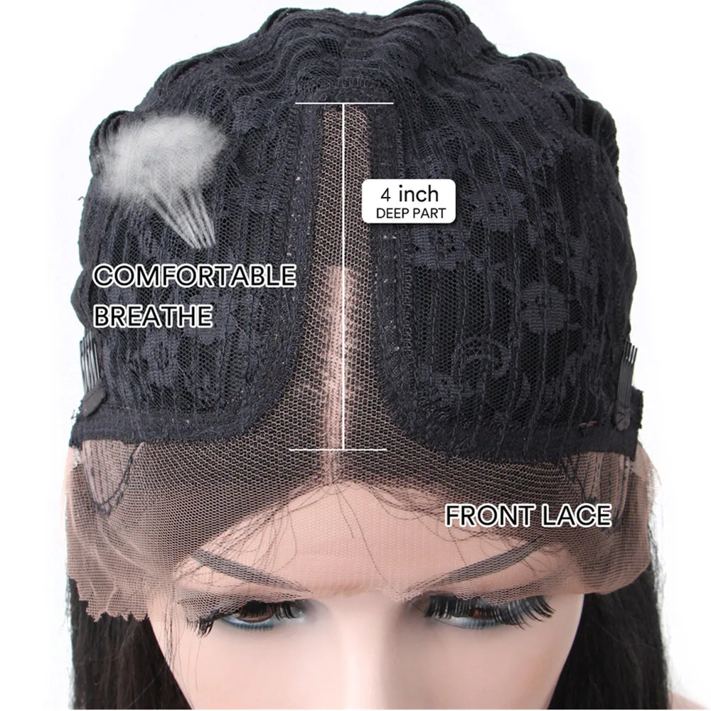 

ShineLady Short Human Hair Wig 13x4 Straight Human Hair Wigs 150% Density Lace Front Wigs For Black Women Bleached Knot Bob Wig