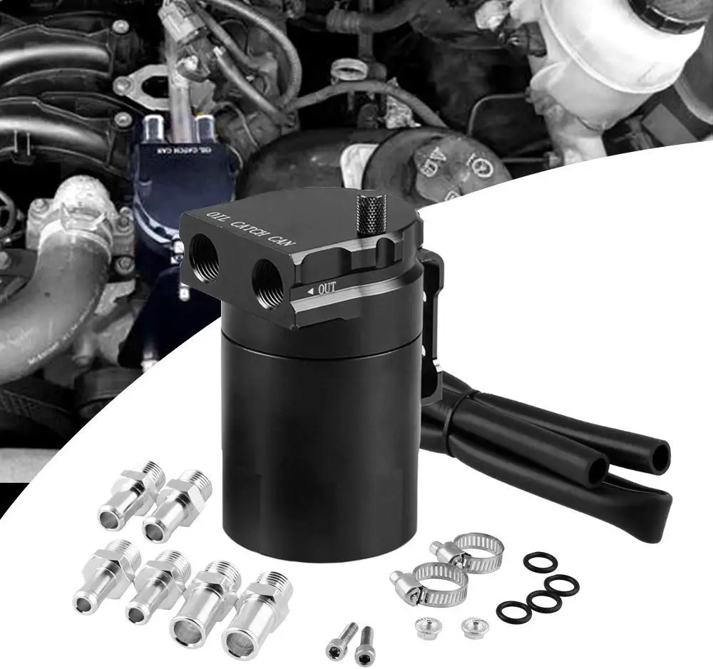 Универсальный автомобильный маслоприемник алюминиевый бачок 300 мл с баком для