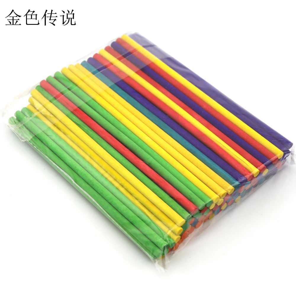 Цветные березовые палочки круглые деревянные наборы для моделирования