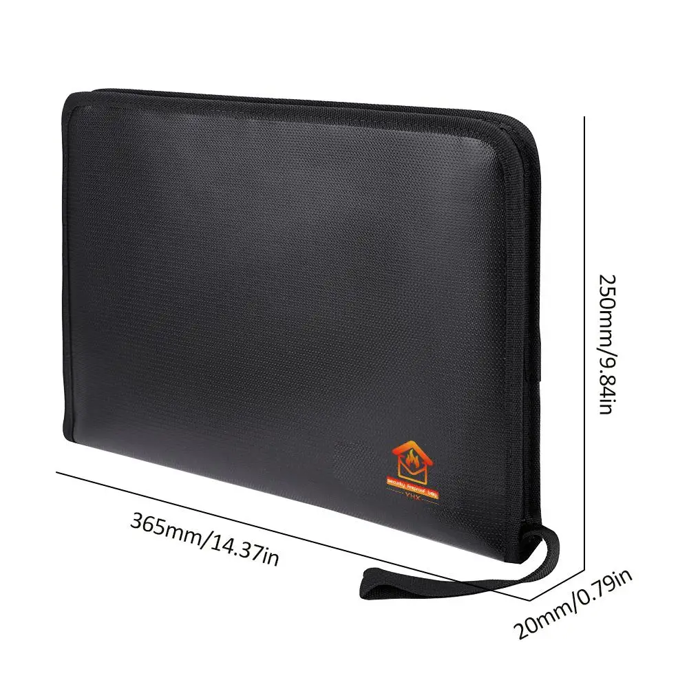 

Fireproof Document Organizer Expanding File Folder Document Organizer with Color Labels Zipper Closure Portable Filing Pouch #4O