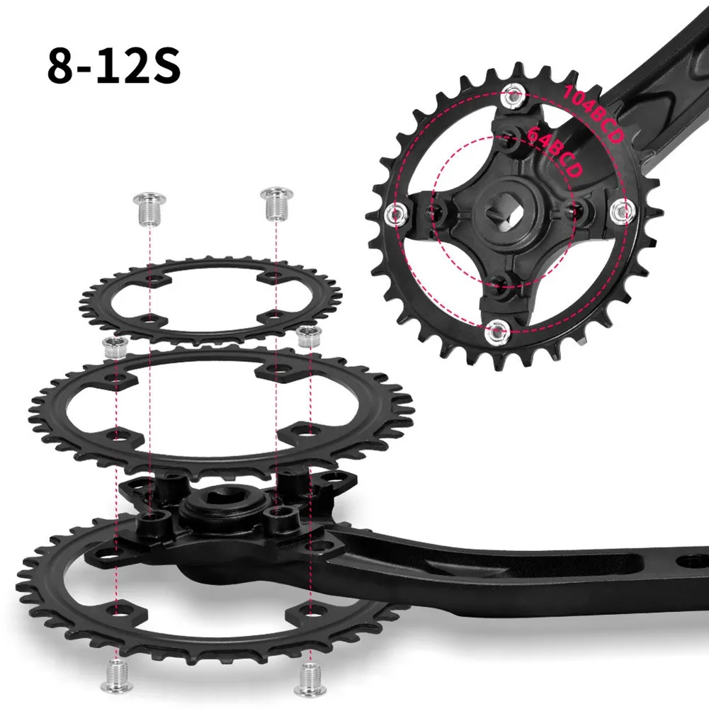 

IXF Crankset MTB Speed 170MM 32/34/36/38T 8-12 Alloy Aluminum Black Crank