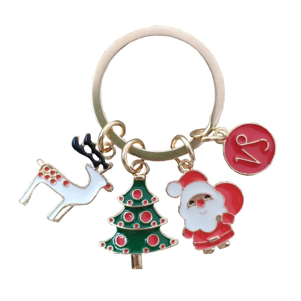 

Enamel 12 Signs Constellations Zodiac KC Gold Plated Keychain Key Ring Jewelry Santa Claus Christmas Kids Boy Gift