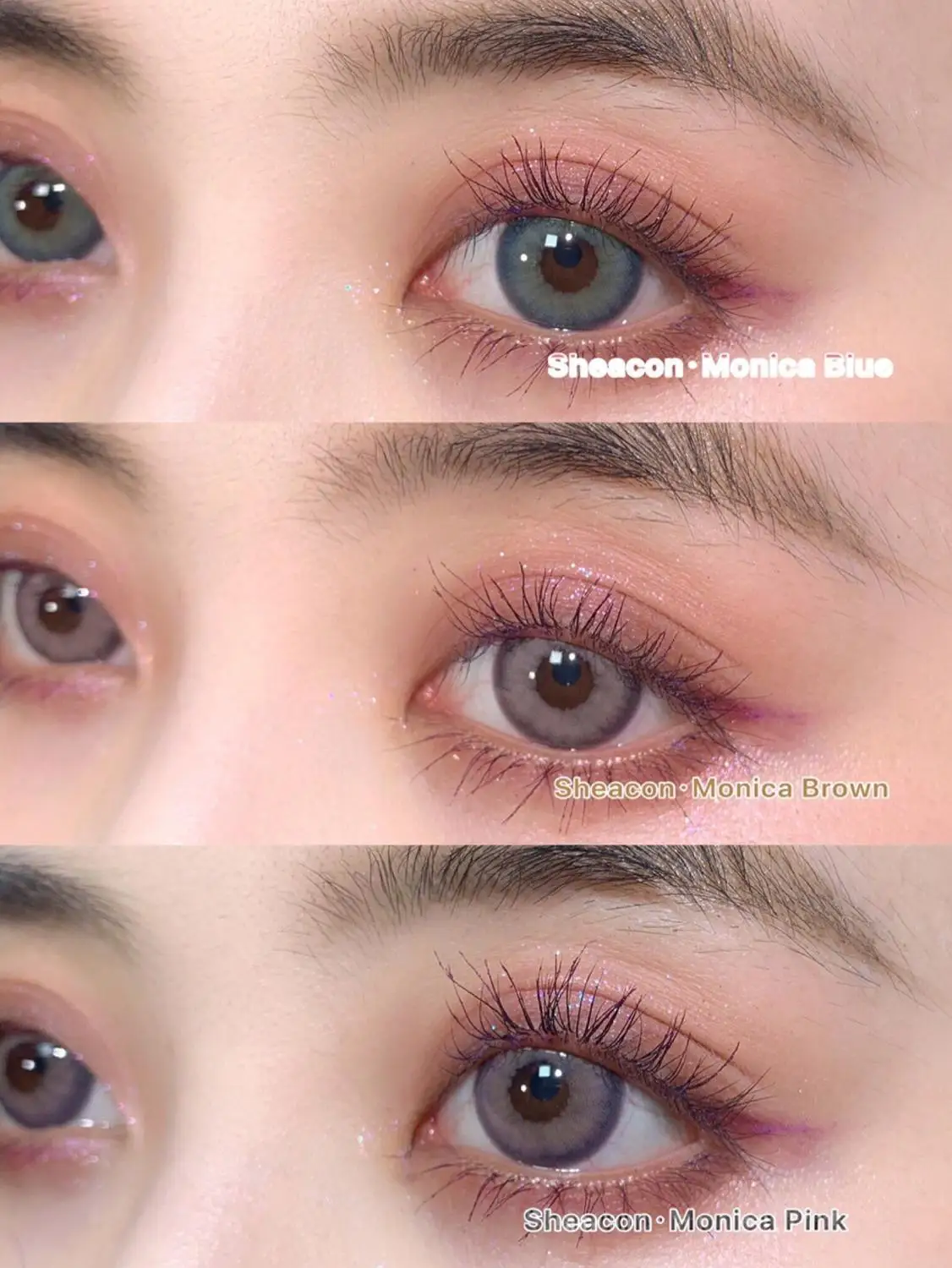 EASYCON monica Цвет: фиолетовый розовый цветные контактные линзы для глаз мягкий