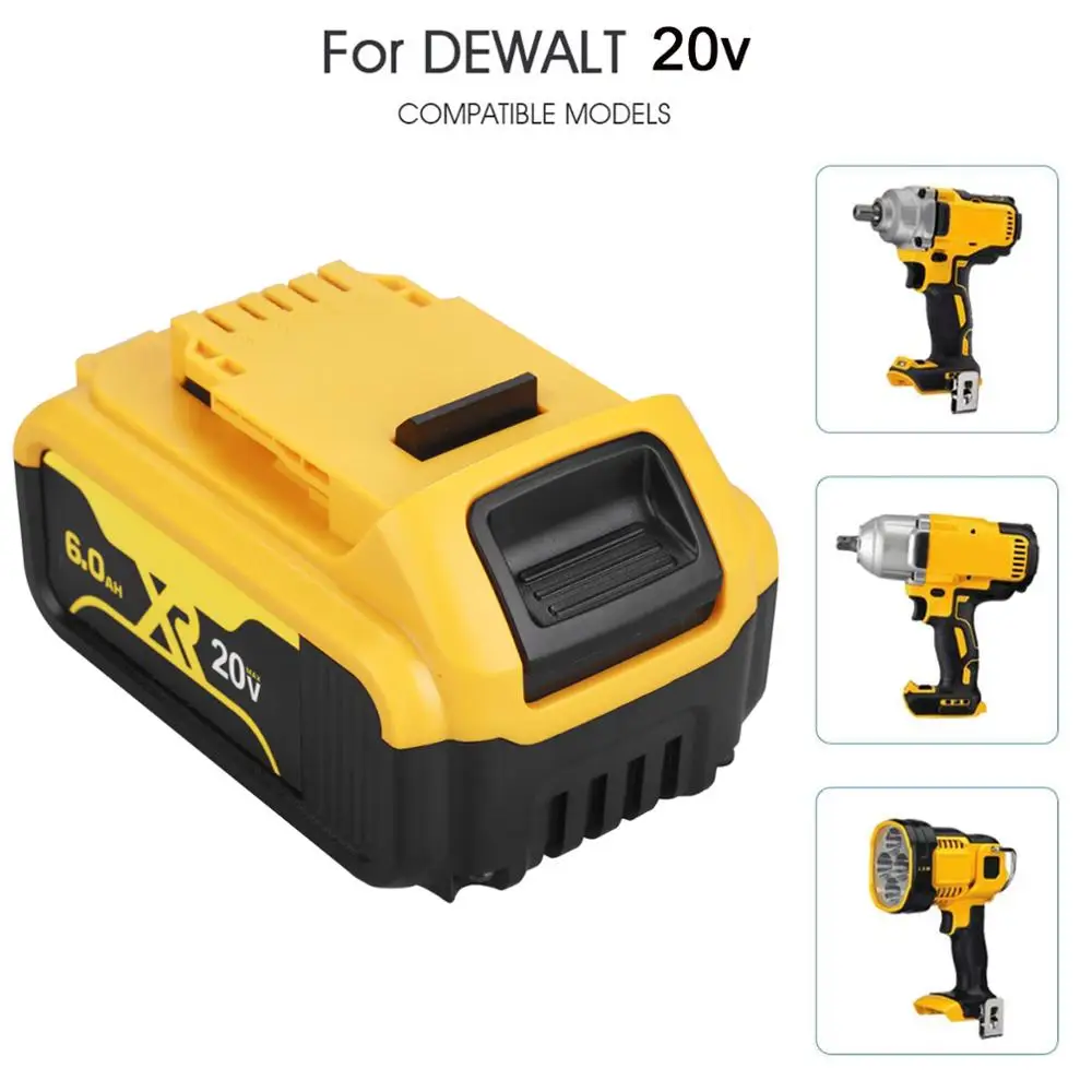 20 V 6.0Ah DCB200 литийионный Аккумулятор для Батарея DeWalt Макс XR електричюеского