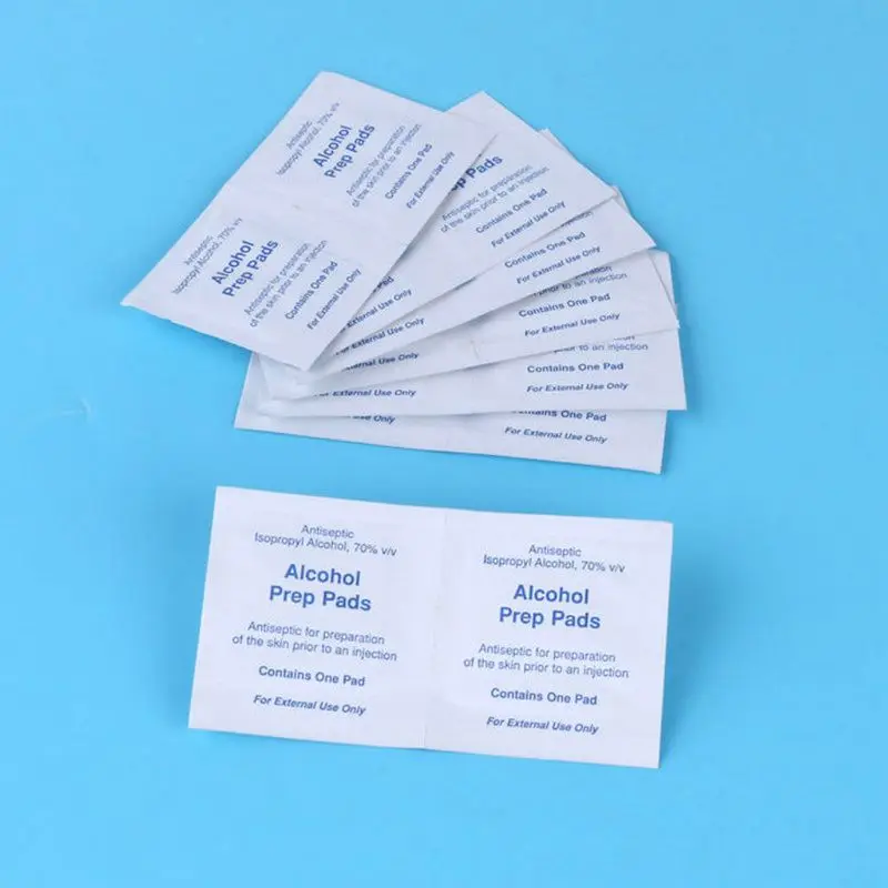100 ⑤ кор. портативный медицинский спирт Prep Pad тампоны салфетки кожа ювелирные