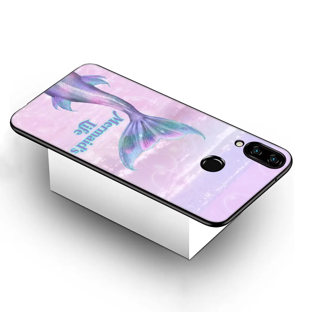 Задний бампер русалки Мягкий силиконовый чехол для huawei mate 30 Pro Lite Y9 Prime P9 P8 |