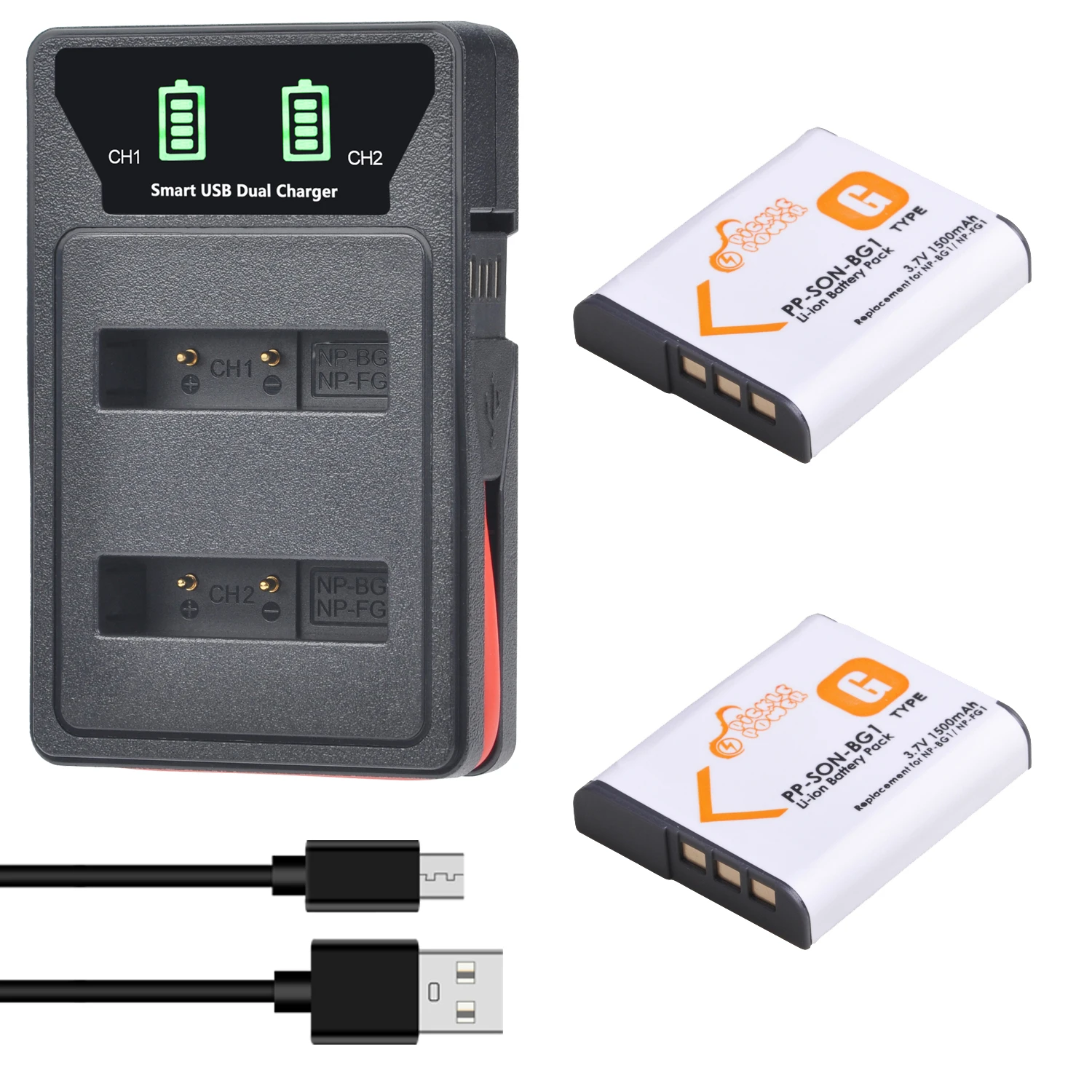 Двойное зарядное устройство для Sony Cyber-Shot 1500 мАч | Электроника