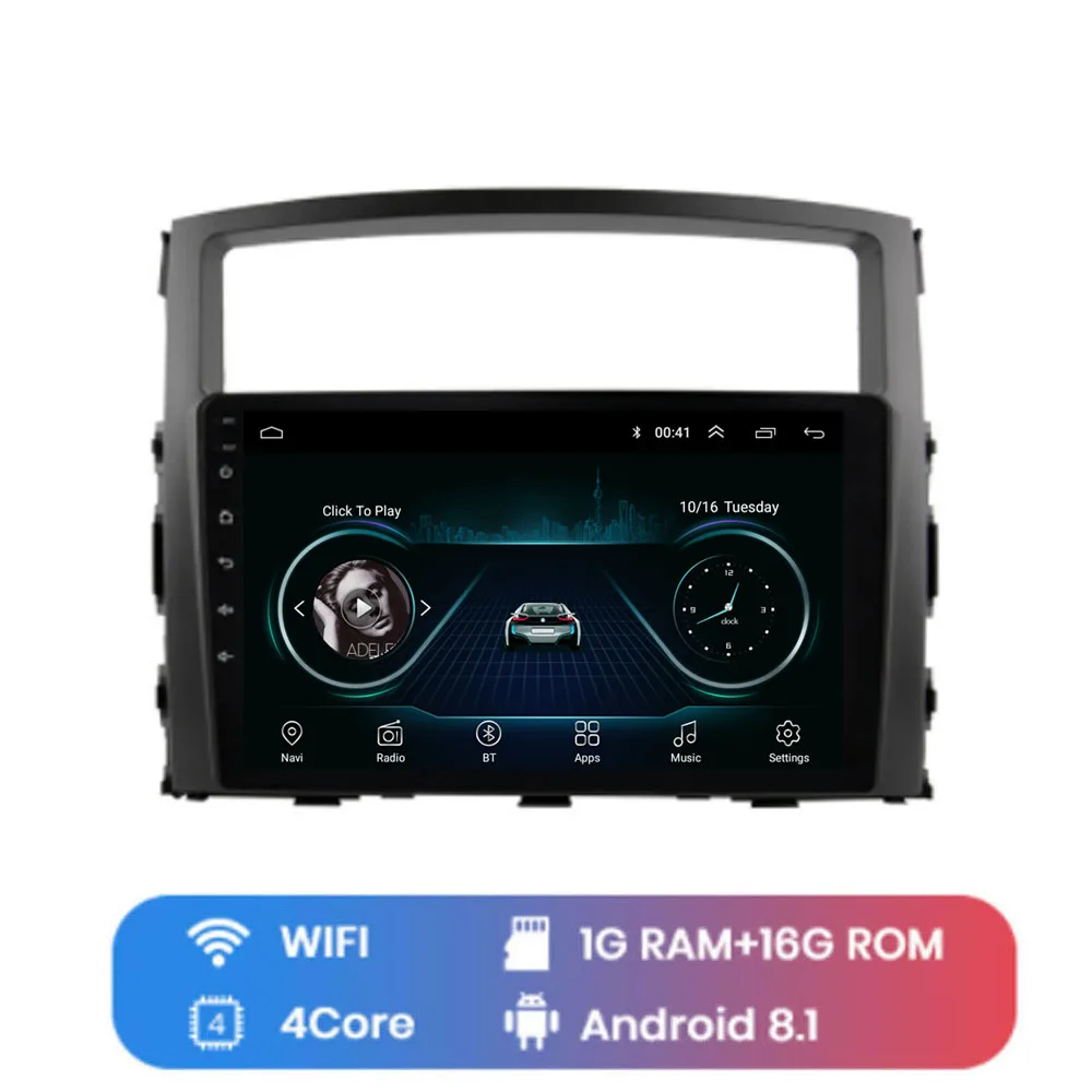 4G LTE Android 8,1 для Mitsubishi Pajero V93/V97 2007 2008- Мультимедиа стерео автомобильный dvd-плеер навигация gps радио - Цвет: WIFI (1G 16G)