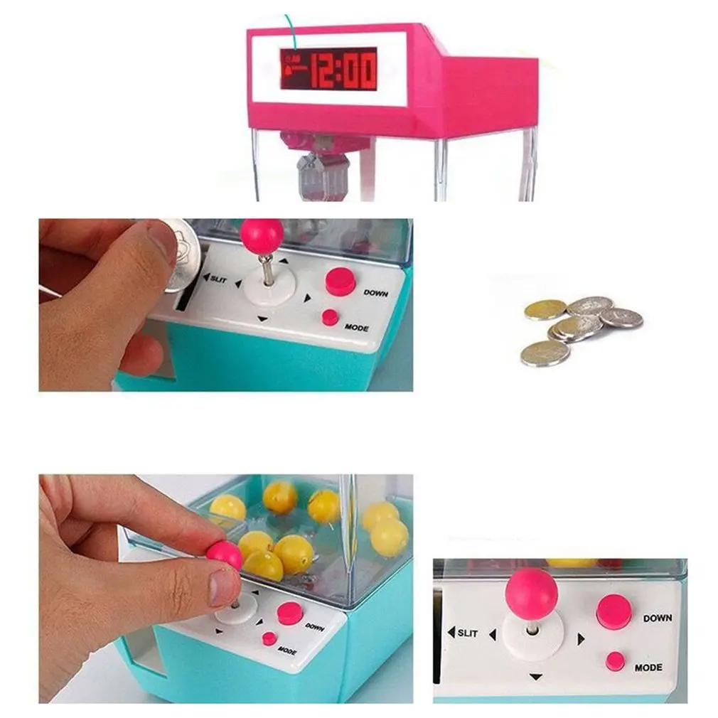 

Doll Claw Mini Slot Music Vending Arcade Claw Prize Machine Grabber Arcade Desktop Caught Fun Music Funny Toys Gadgets Kids