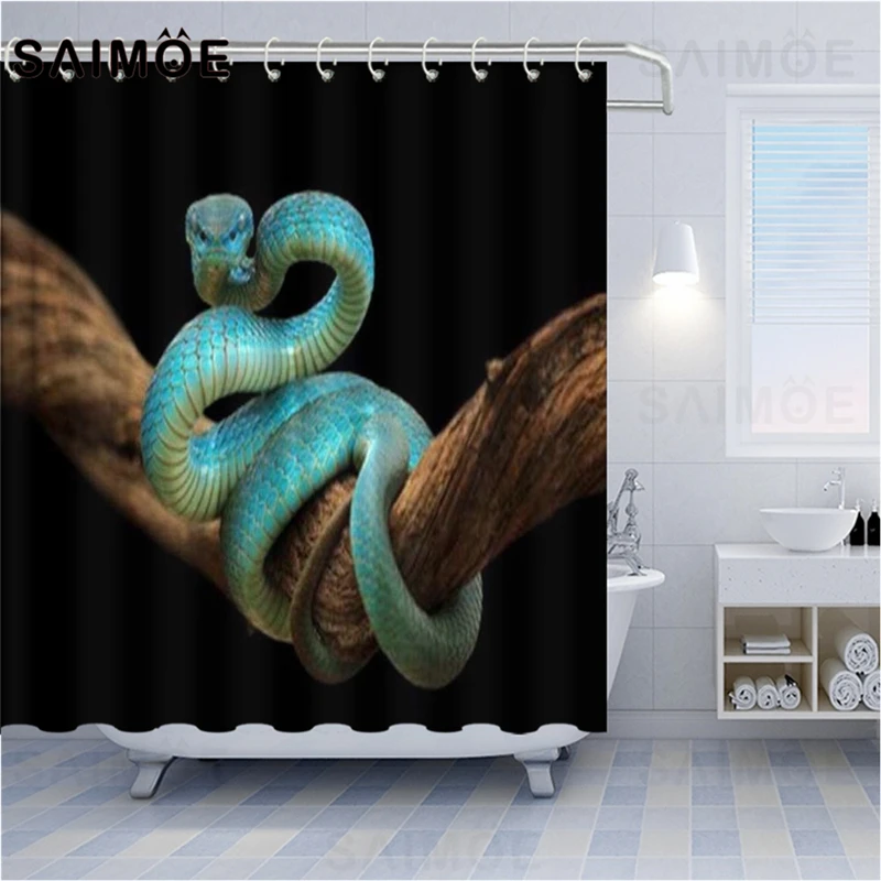 Водонепроницаемая шторка для душа ATOMAX с изображением животных голубого