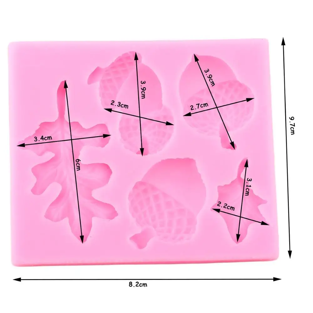 Силиконовые формы с изображением орехов Листьев для рукоделия конус из сосны