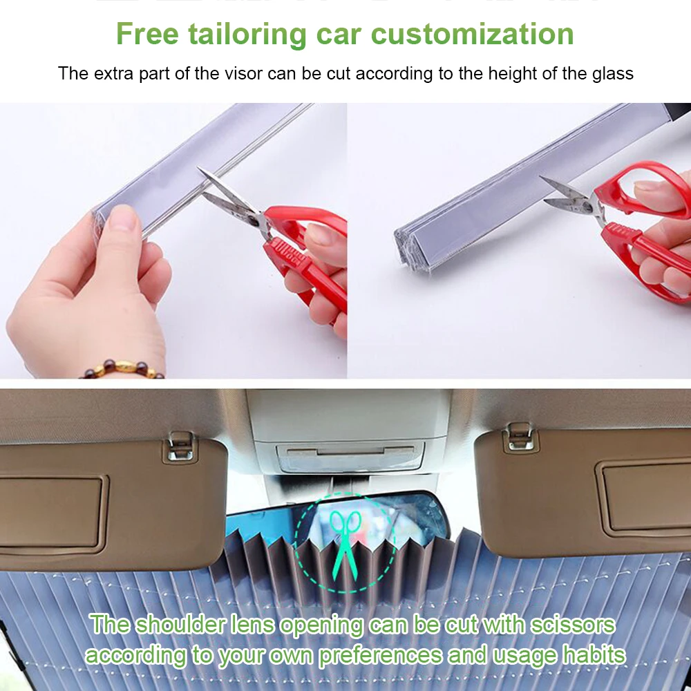 

Car Windshield Sunshade Cover Automatic Retractable Sunblind Sun Protection for Car Front Window Windshield Sun Shade