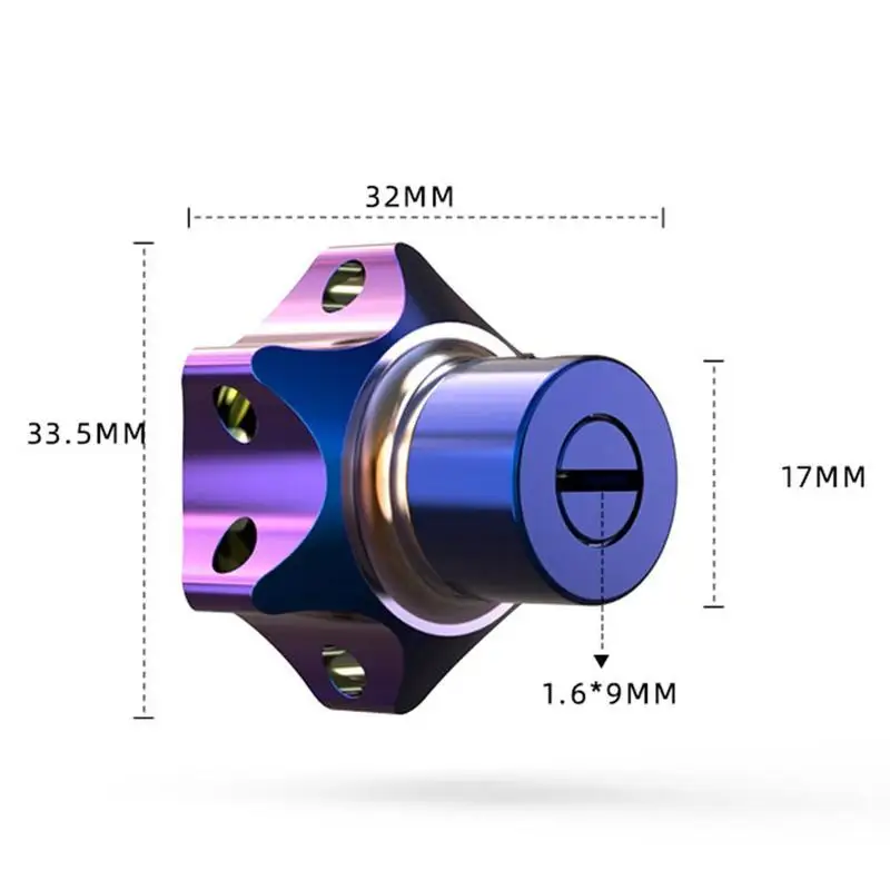 

Motorcycle Modified Parts Key Head Personality Key Chain Ring Alloy Universal Key Aluminum Cover Blue Head T7U7