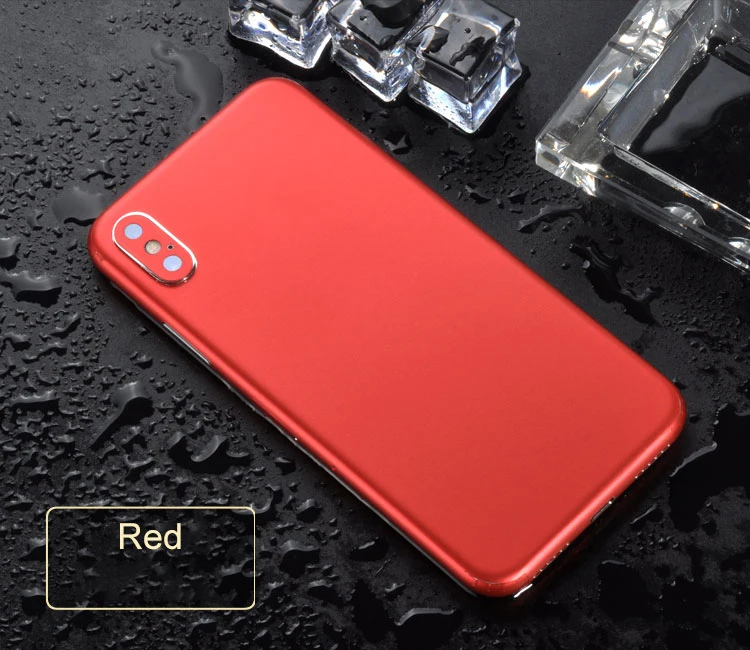 Роскошная задняя наклейка защитная пленка для iPhone XS MAX Мобильная защитная накладка для задней панели телефона ультратонкая наклейка для iPhone XS MAX задняя наклейка - Цвет: Red For XS MAX
