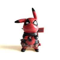 anime pokemon pikachu character cos deadpool figurine pvc lively character cartoon movie toy doll boy and girl